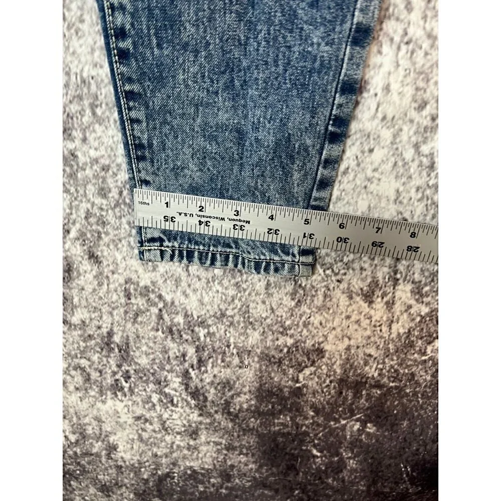 So High Rise Mom Jean Blue Denim Ultra Deconstructed Straight Tapered Jeans 0/24